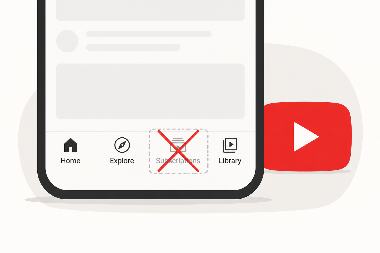 YouTube removing 'Subscriptions' bottom bar tab on Android, iOS