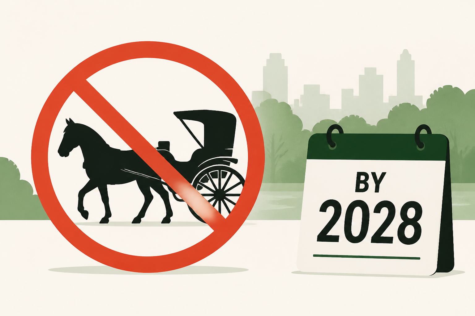NYC Council votes to ban horse-drawn carriages in Central Park by 2028