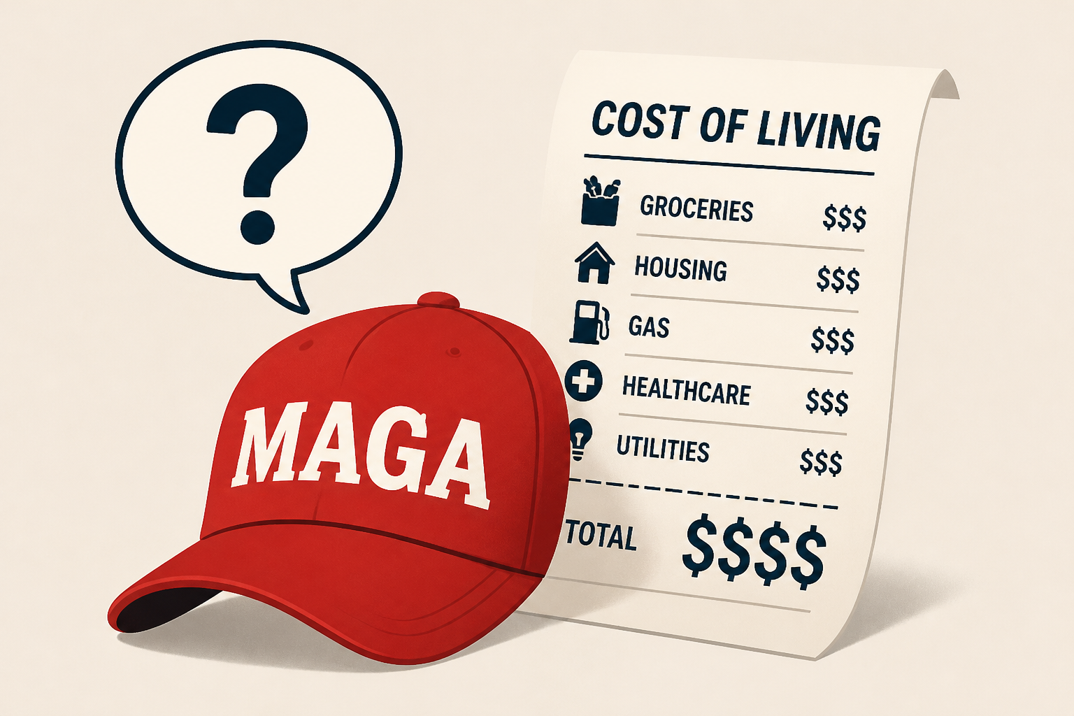 MAGA Voters Roasted For Baffling Answers When Asked About High Cost Of Living