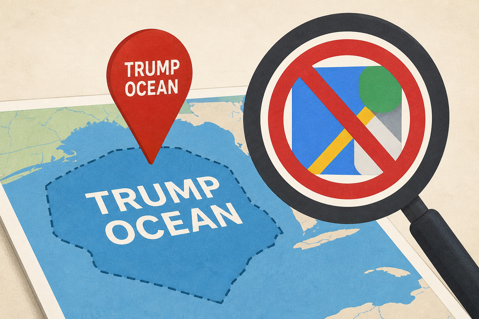 Trump wanted a ‘Trump Ocean’ on Google Maps. He says CEO Sundar Pichai shut it down