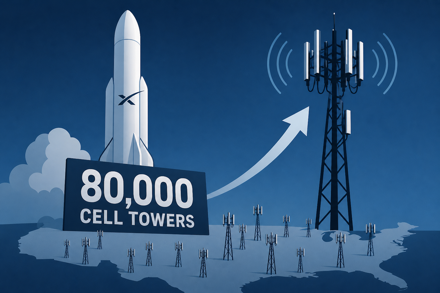 SpaceX could be on the cusp of buying 80,000 cell towers in a bid to really challenge Verizon, AT&T and T-Mobile