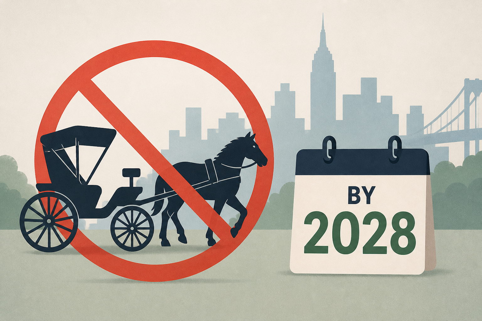 NYC Council passes law to phase out horse-drawn carriages by 2028