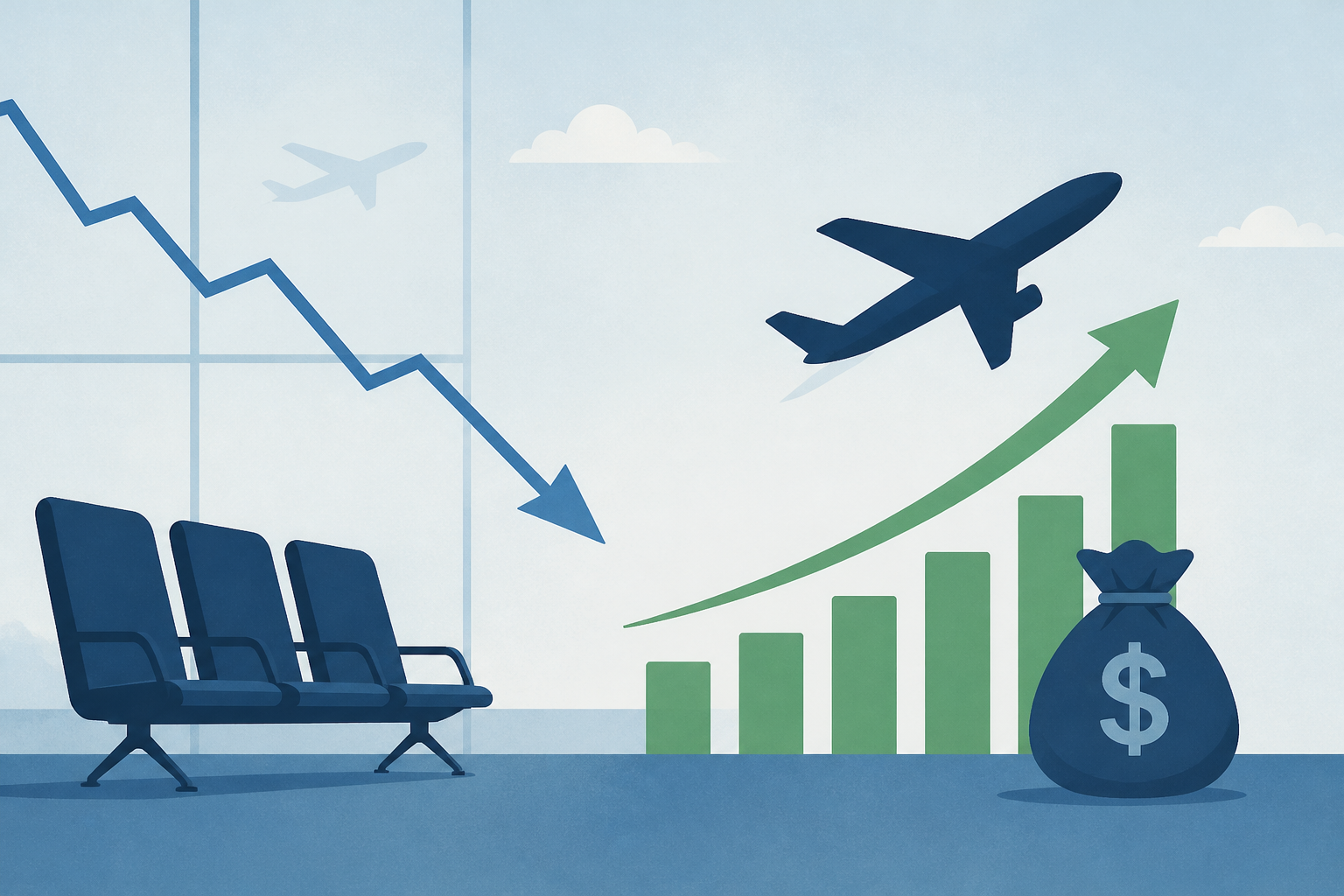 Fewer people are flying, but airlines aren't worried