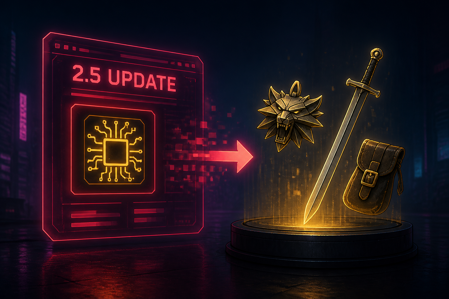 Cyberpunk 2077 Fans Discover The Witcher 3 Items in 2.5 Update