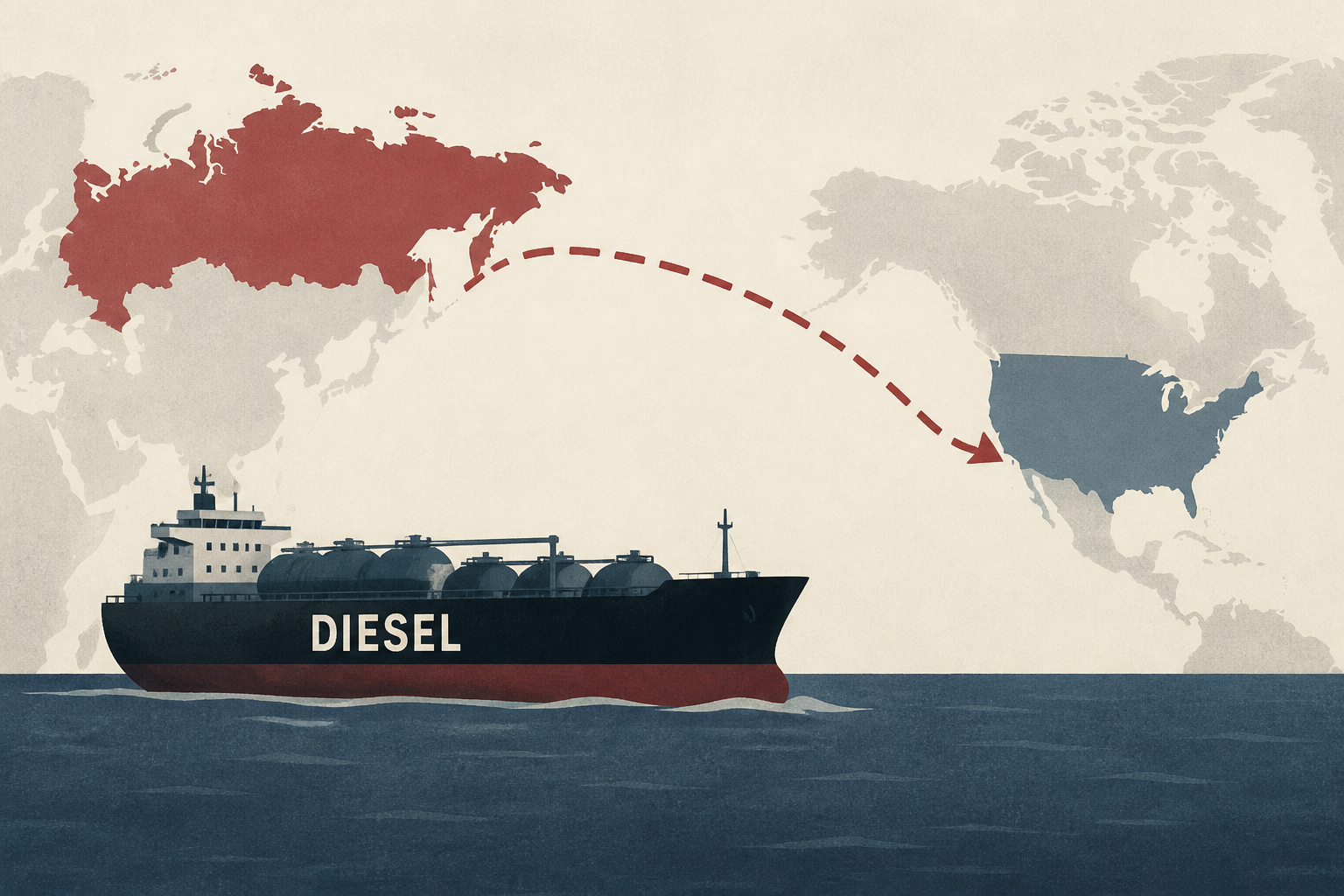 Russian diesel tanker heads to the U.S., the first since Trump’s deal with Putin