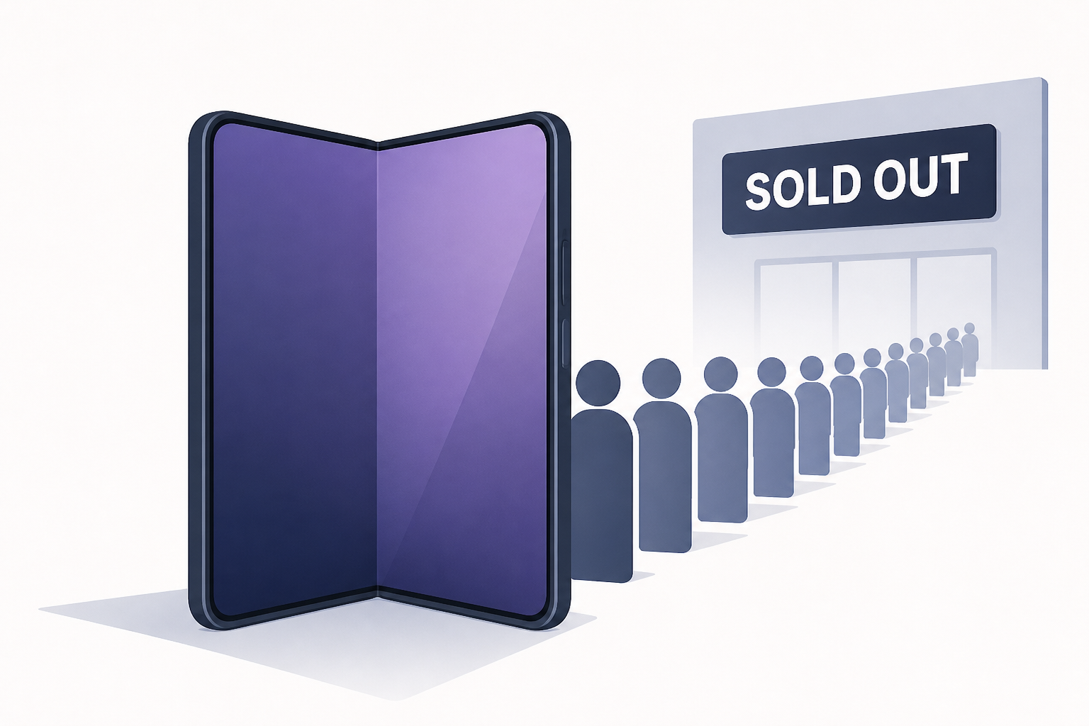 Apple fanatics line up overnight for new foldable iPhone Duo, but stores sell out within hours