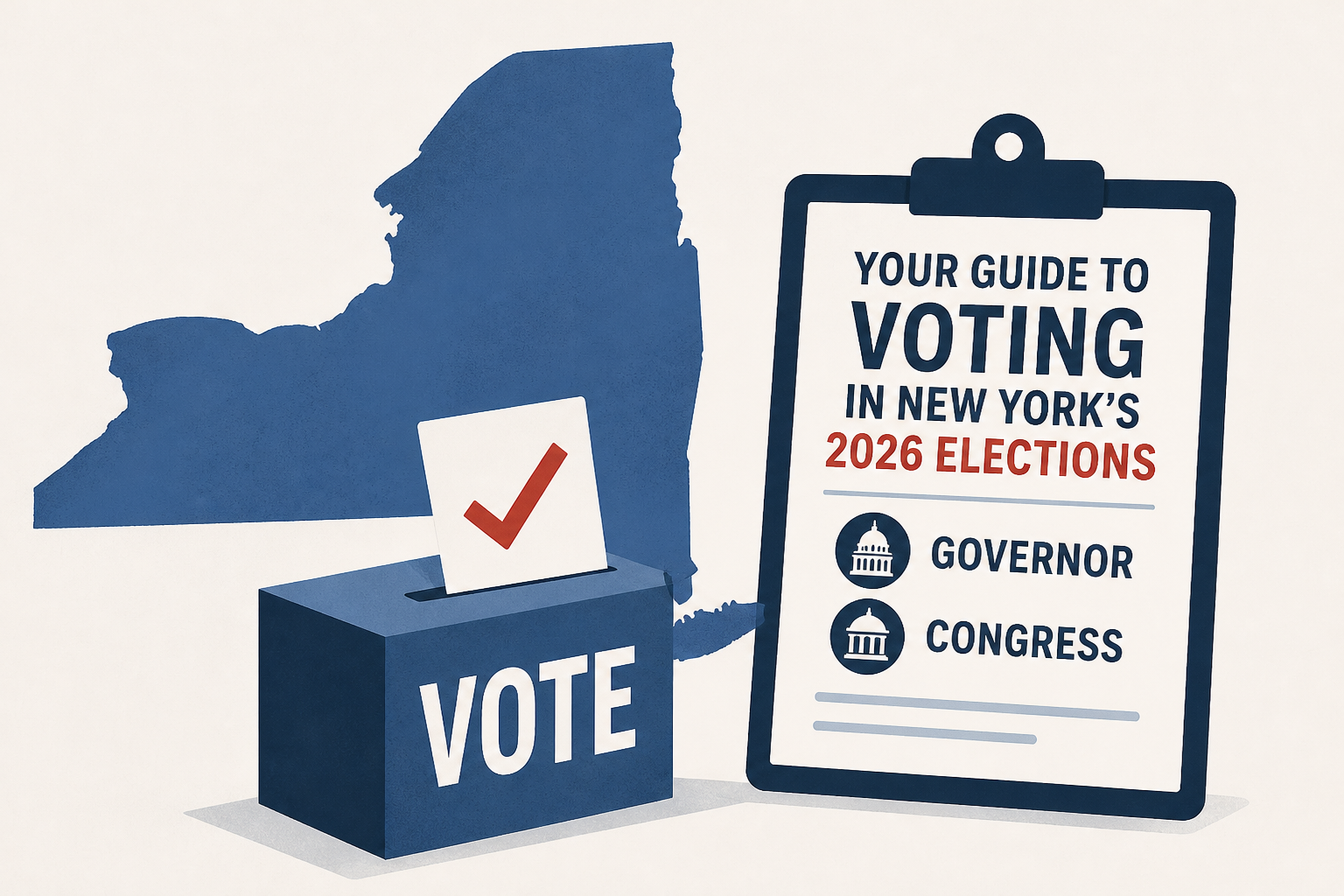 Your guide to voting in New York's 2026 elections for governor and Congress