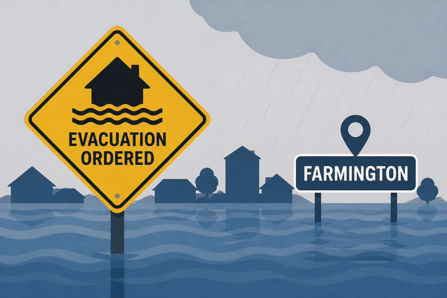 Evacuations ordered in parts of Farmington due to severe flooding