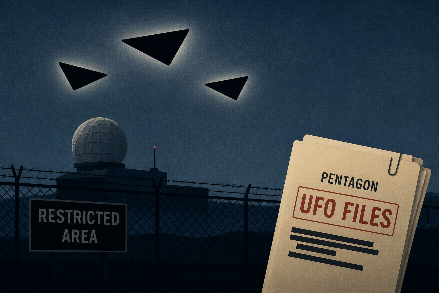 Mysterious ‘black triangles’ spotted over sensitive US site, new Pentagon UFO files reveal