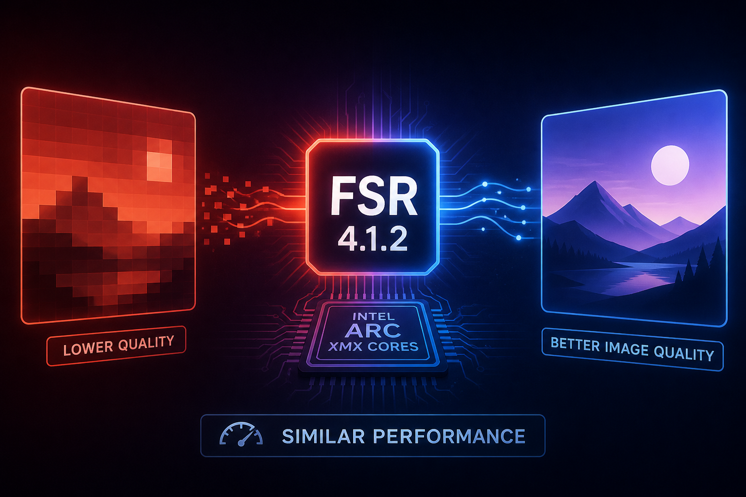 AMD FSR 4.1.2 Now Runs On Intel Arc XMX Cores, Delivering Better Image Quality Than XeSS Upscaling With Similar Performance