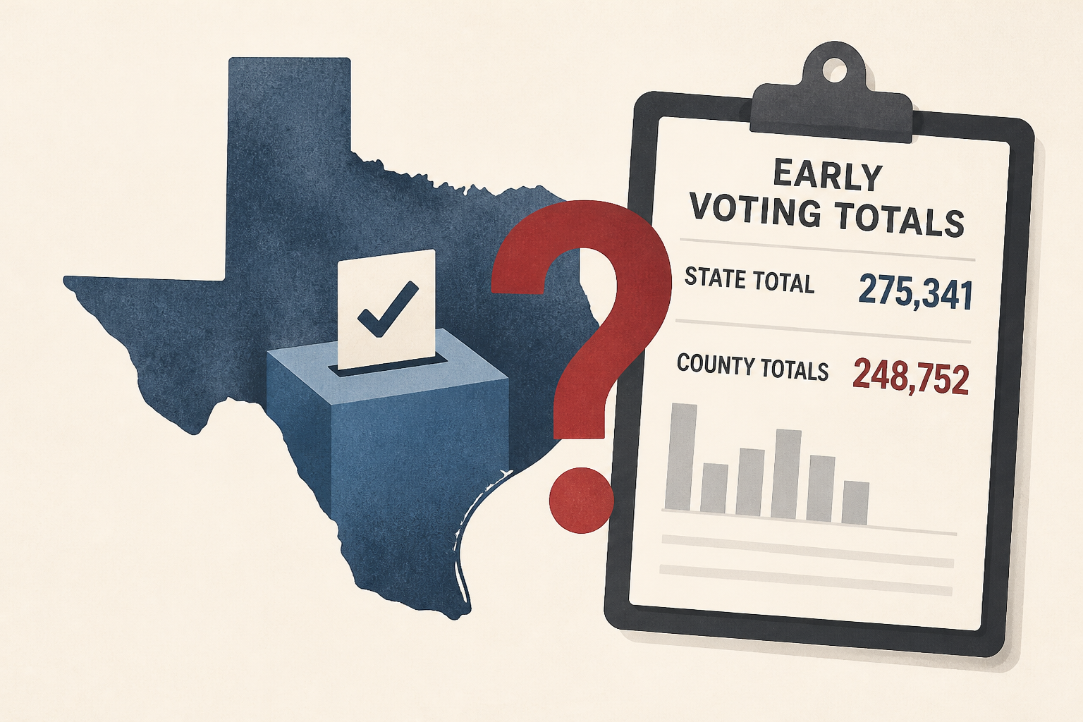 Why Texas’ early voting totals don’t match what counties are reporting