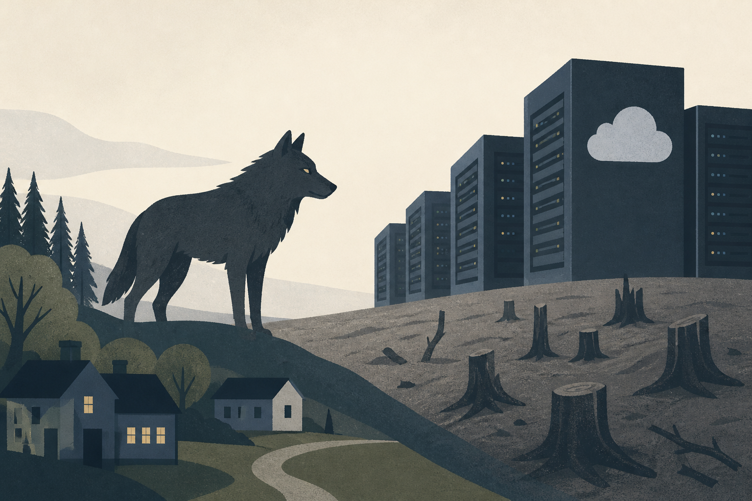 Wolves Descend on Finnish Villages After Google Hacked Down 1,300 Acres of Habitat to Make Room for AI Data Centers