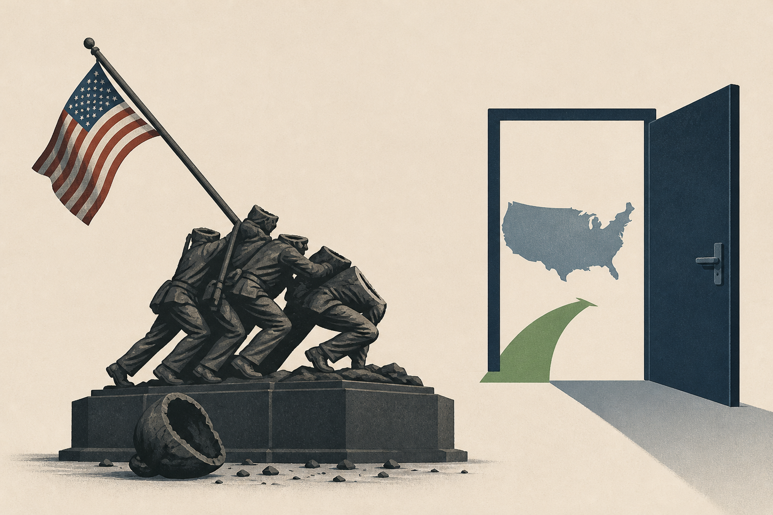 Vandal who beheaded Iwo Jima monument ID'd as illegal alien let in US by Obama, Biden