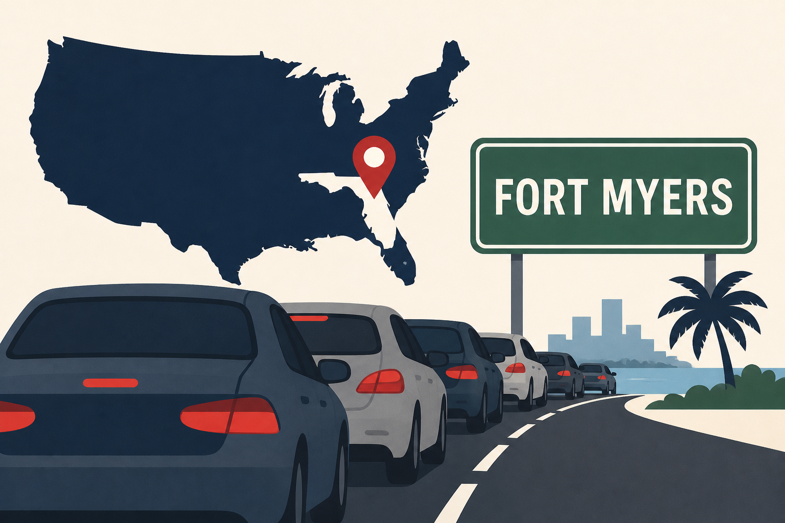President Trump's Fort Myers visit creates heavy traffic