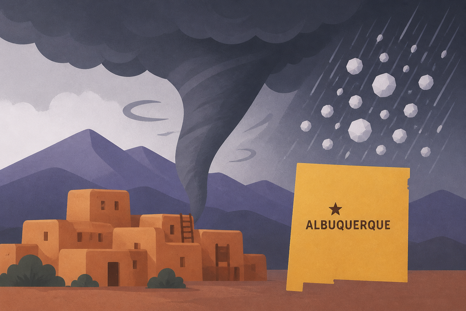 Albuquerque faces tornado, hail risk as storms hit New Mexico