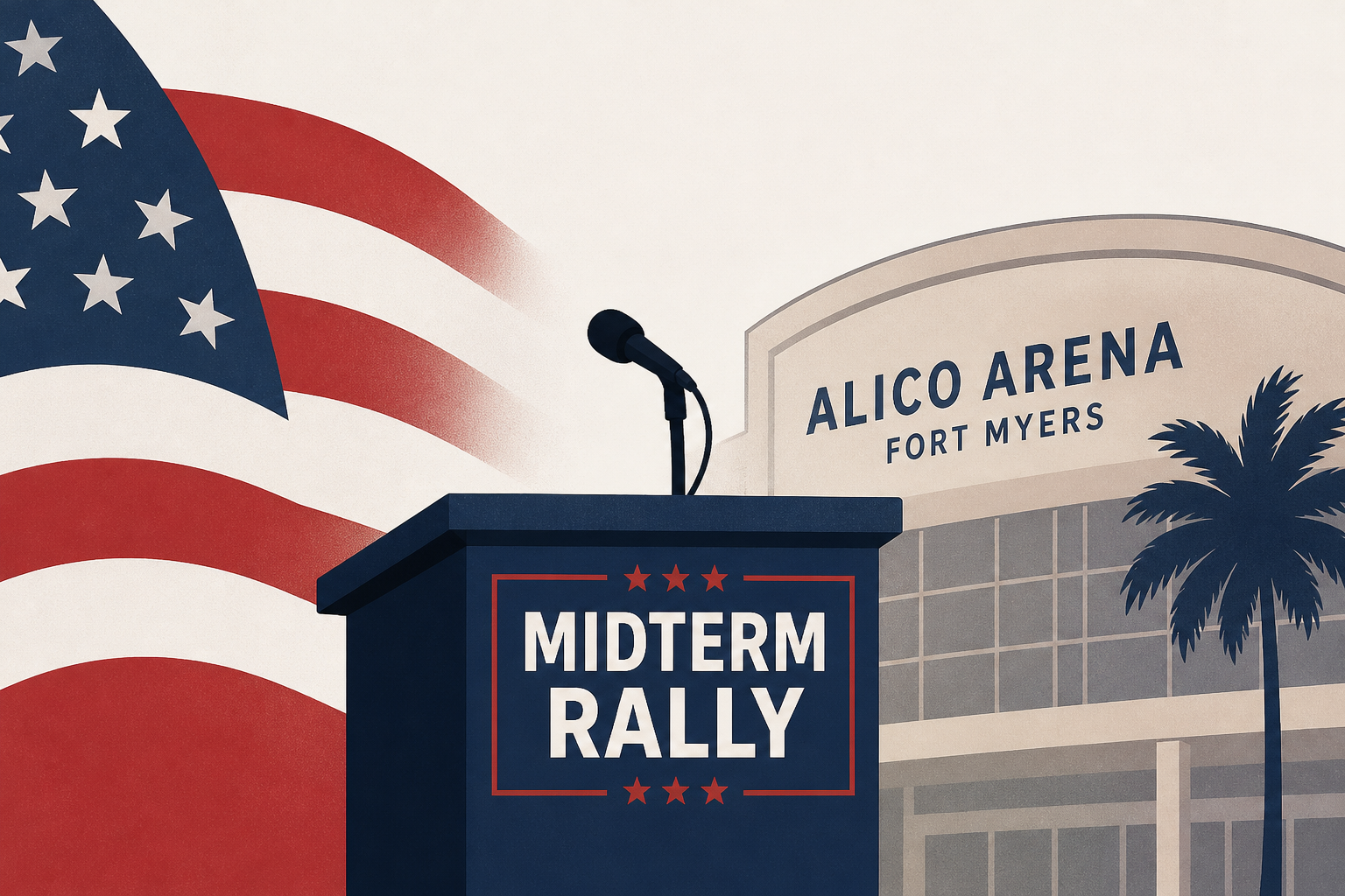 President Trump headlines midterm rally speech at FGCU's Alico Arena in Fort Myers