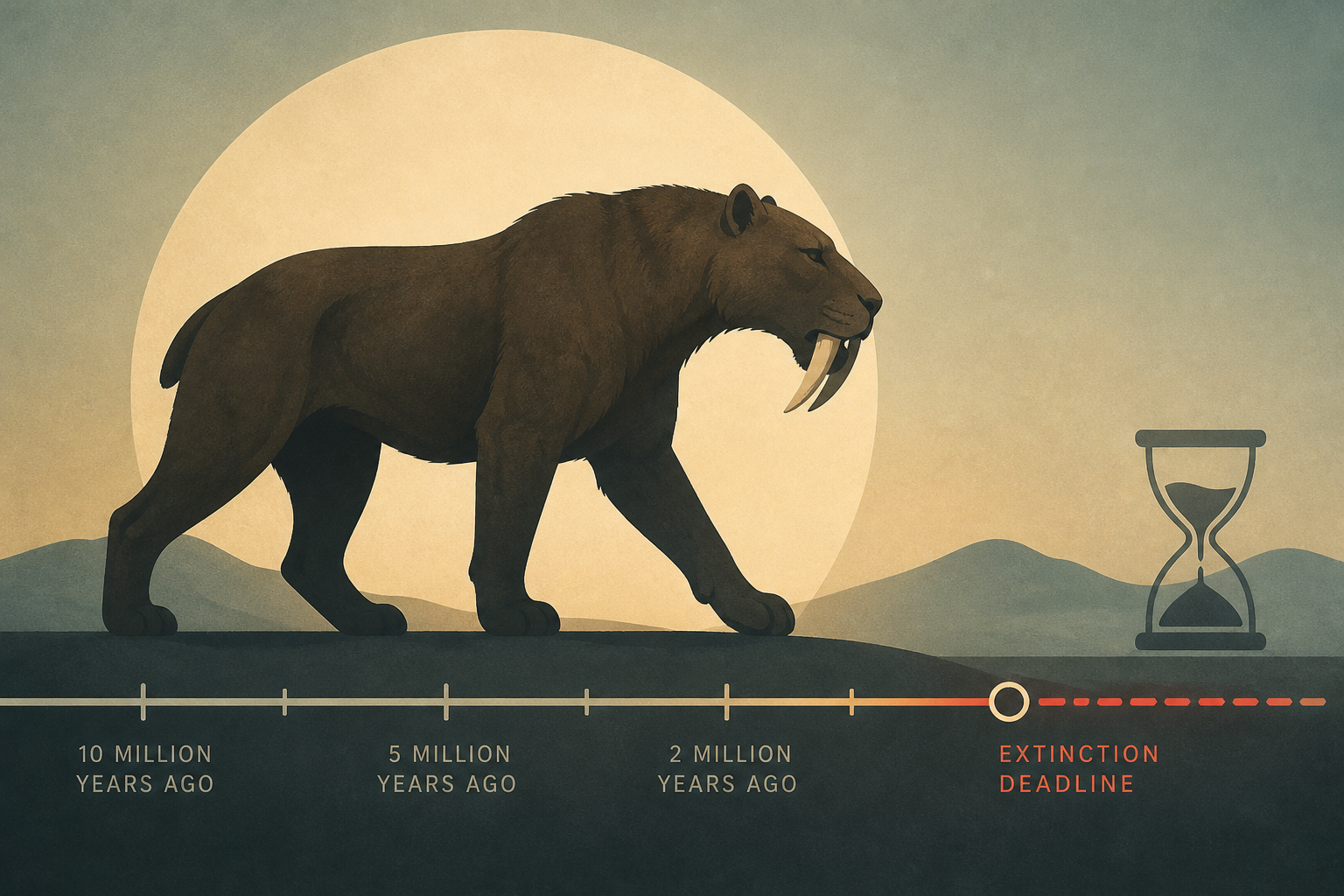 Horse-Sized Saber-Tooth Lived Millions of Years Past Its Deadline