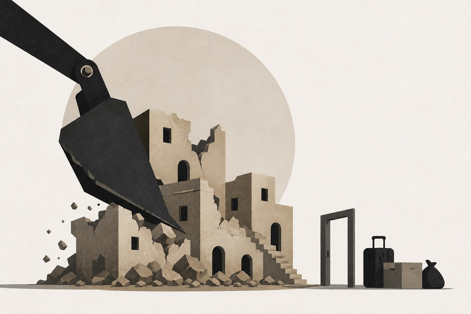 Israeli soldiers raze neighbourhood in Hebron, driving families from homes