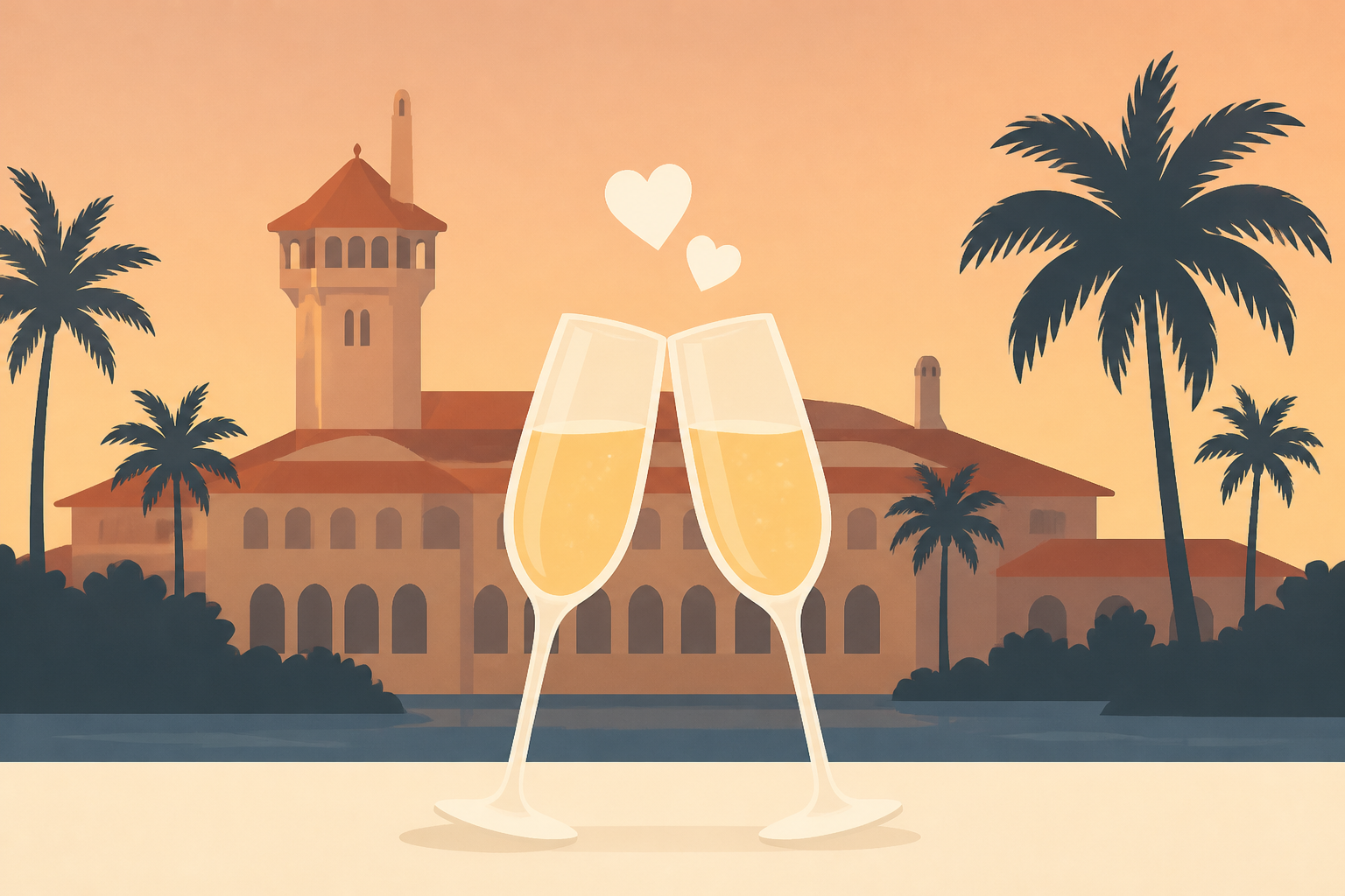 Fox News’ Sean Hannity and Ainsley Earhardt celebrate with Trump at Mar-a-Lago ahead of wedding