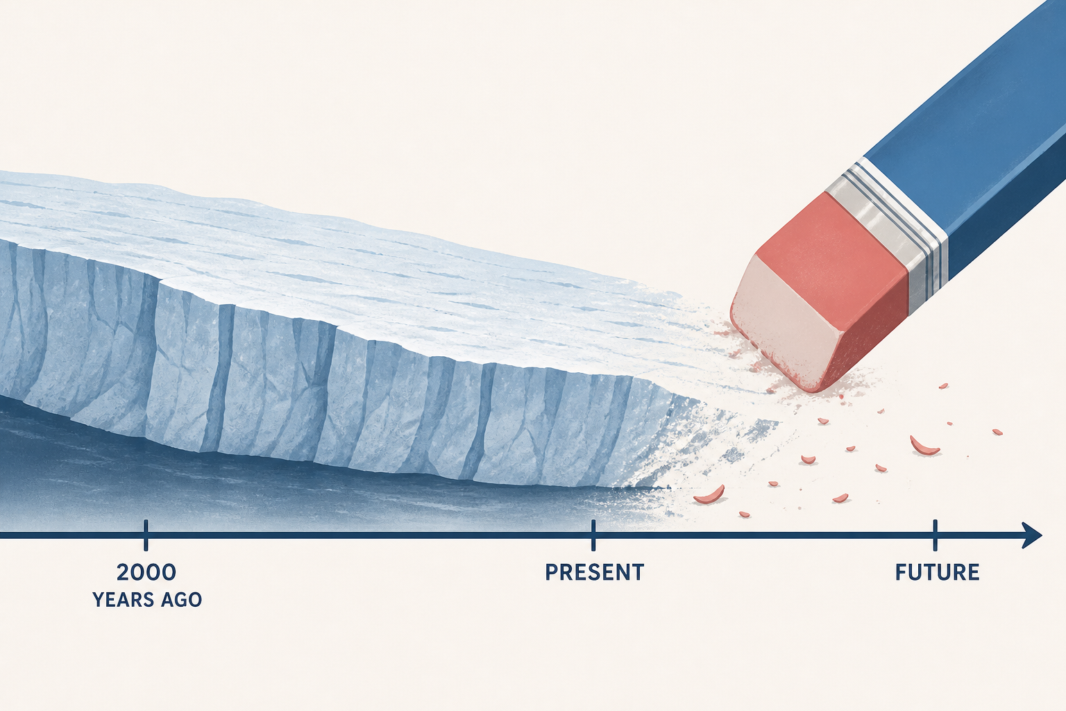 Ice sheet expansion may have started 2,000 years ago, but we canceled that