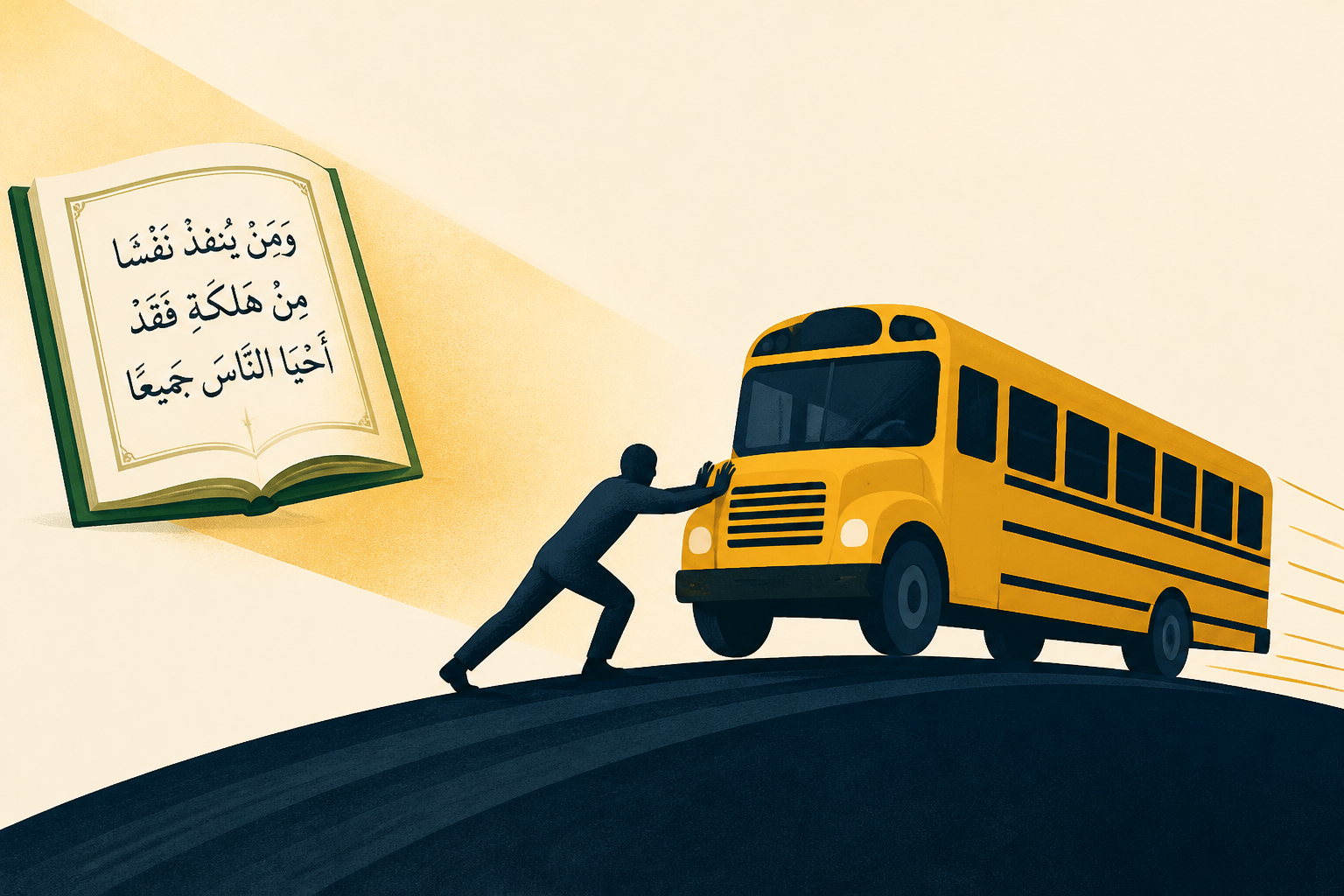 Verse from Qu’ran inspired US man to leap on runaway school bus and halt it