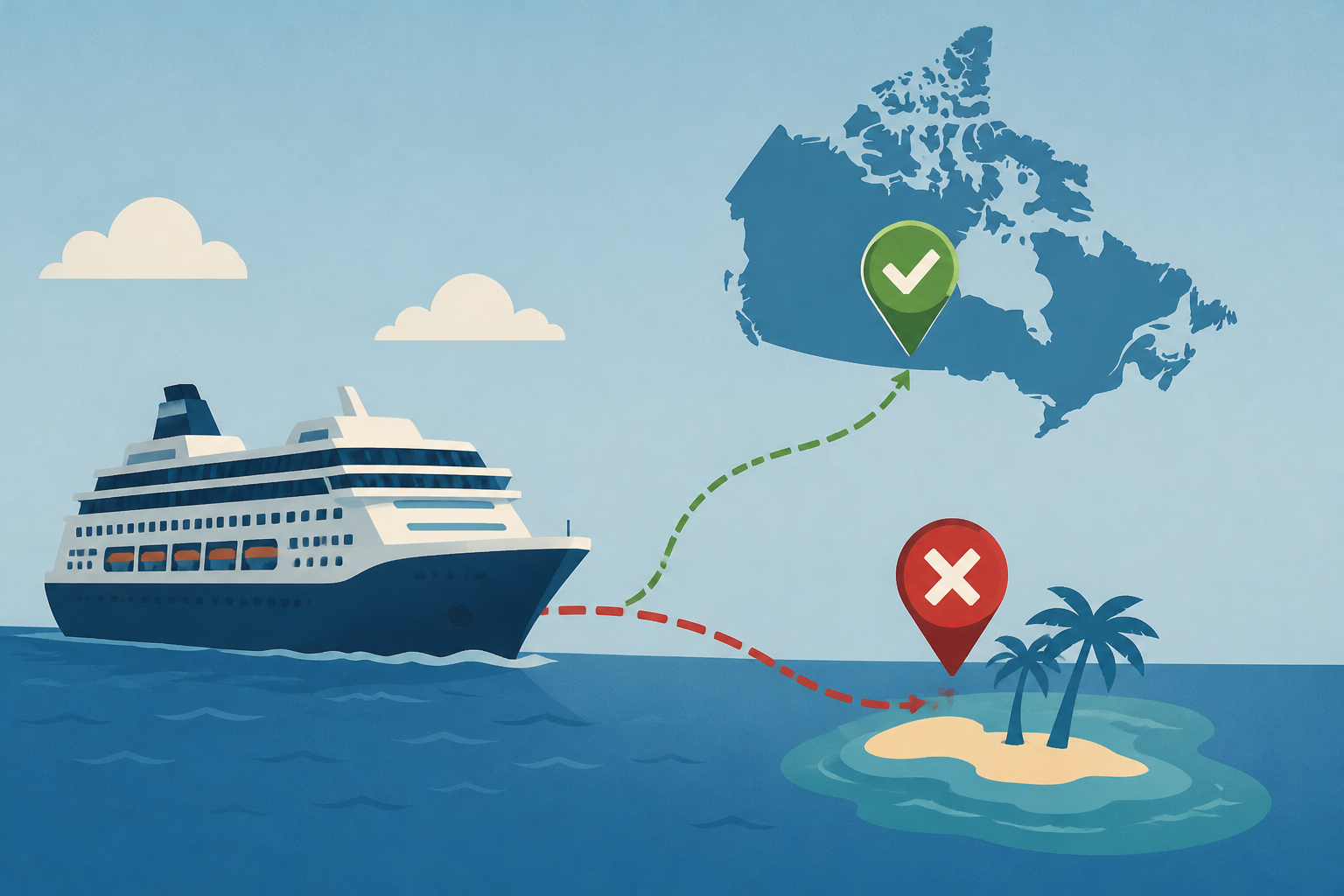 Royal Carribean cruise to the Bahamas went to Canada instead