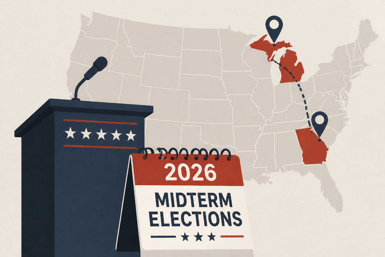 Trump in Georgia, Michigan this weekend ahead of 2026 midterm elections