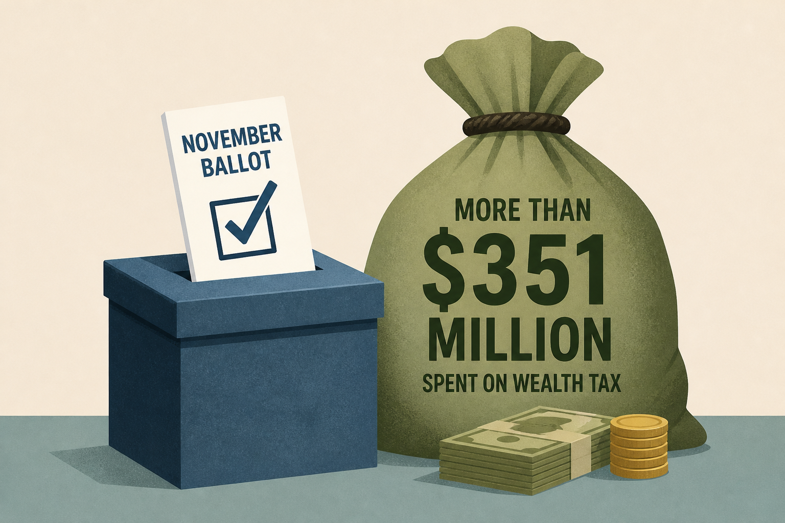 More than $351 million spent on wealth tax on November ballot.