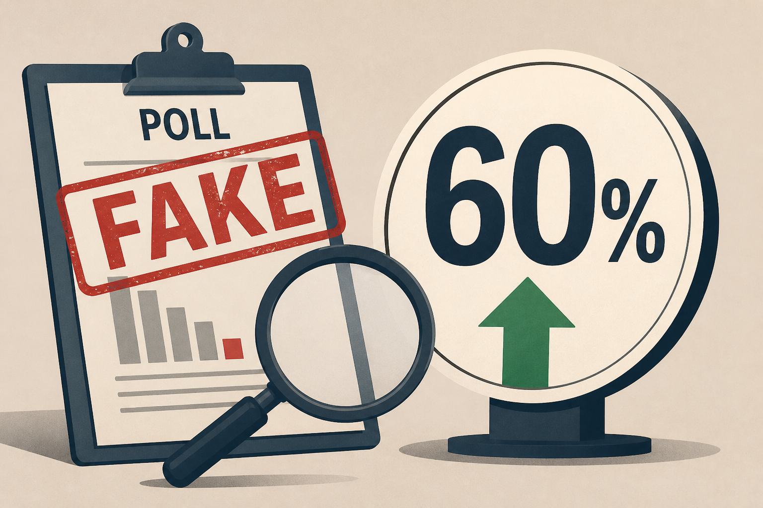 Donald Trump says polls are fake and insists his approval rating is really at 60%