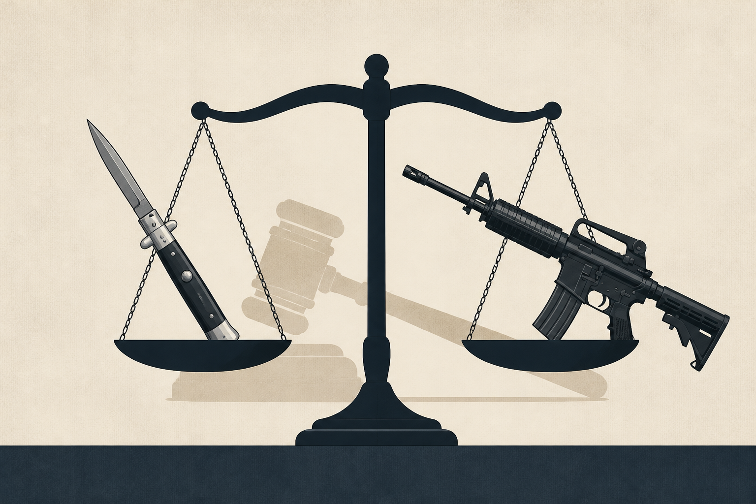 Second Amendment rulings on switchblade knives fuel AR-15 gun case