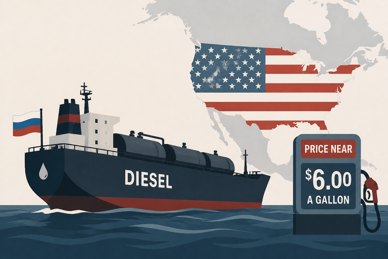 Russia sends first diesel tanker to US as prices near $6 a gallon
