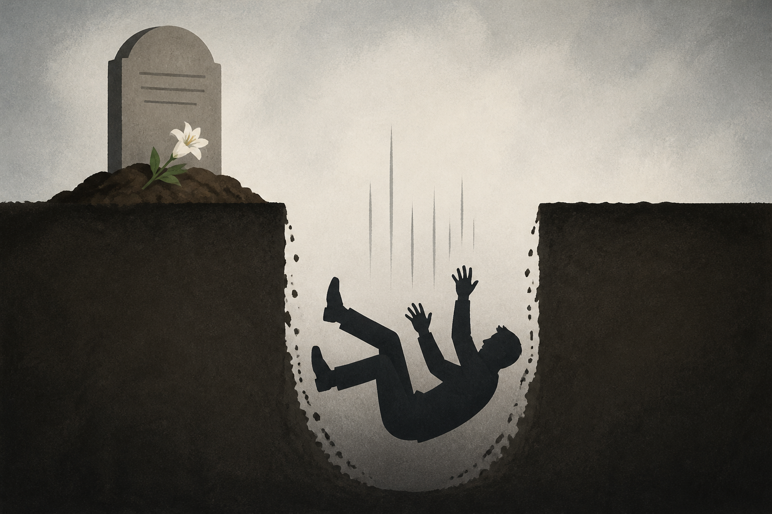 Grieving son dies after falling into father’s grave while attending funeral