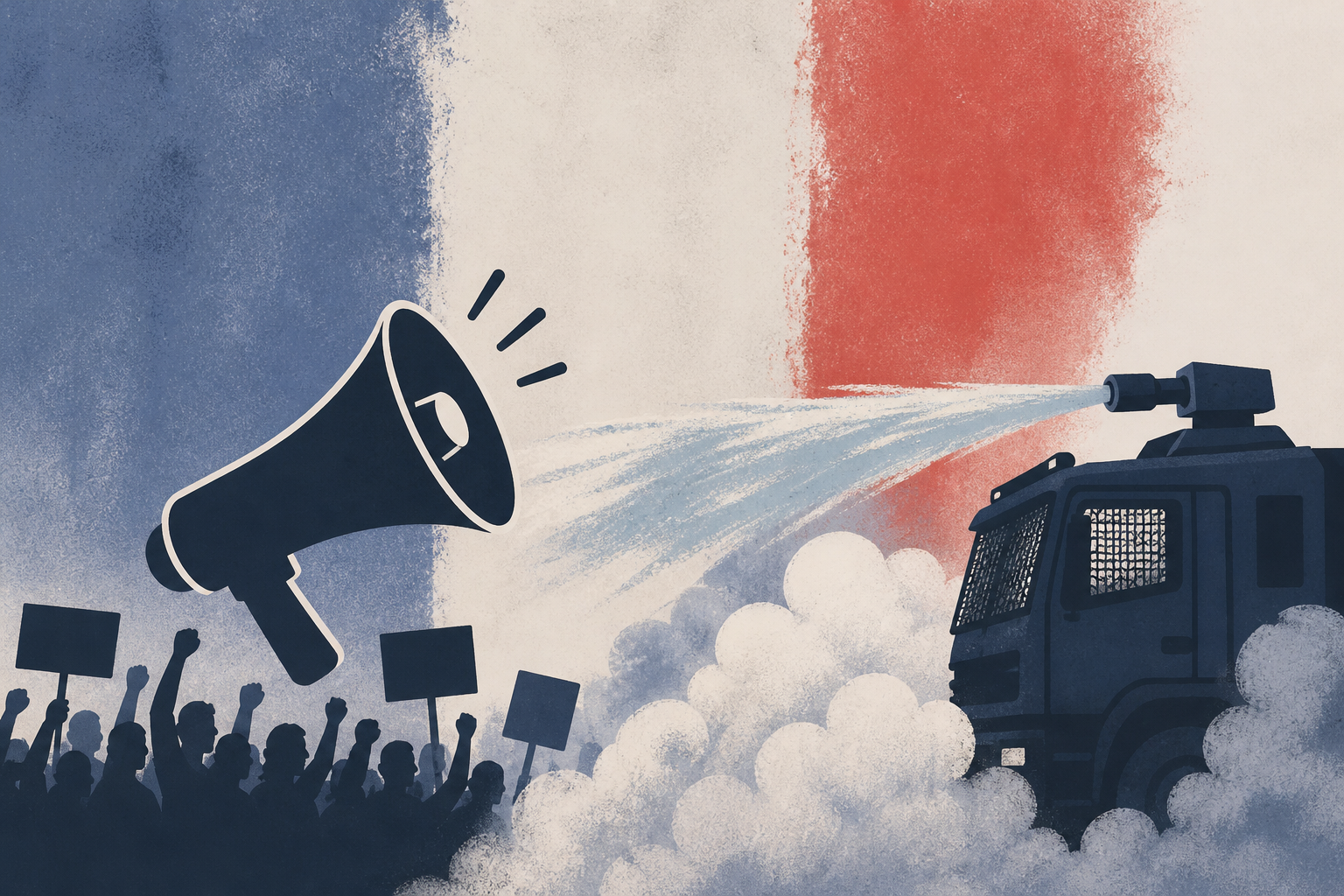 Mass protests challenge Macron as French police use tear gas and water cannons