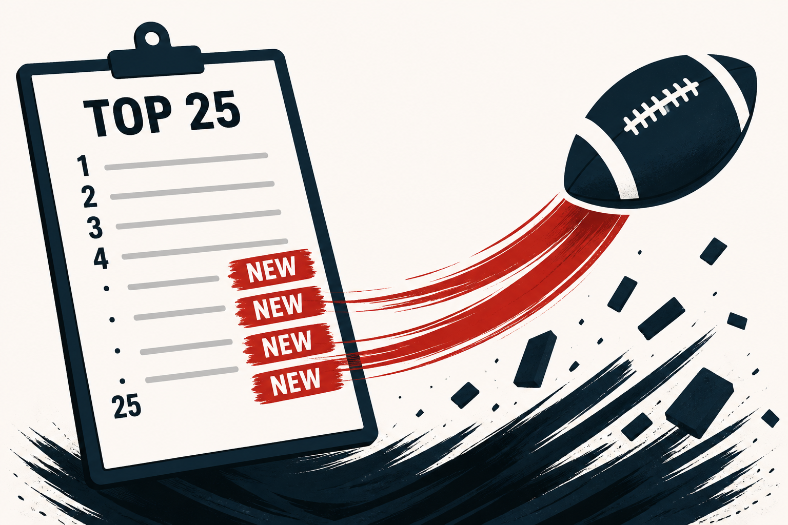 College Football Rankings: Chaos, Upsets Continue And 4 New Teams Join The Top 25