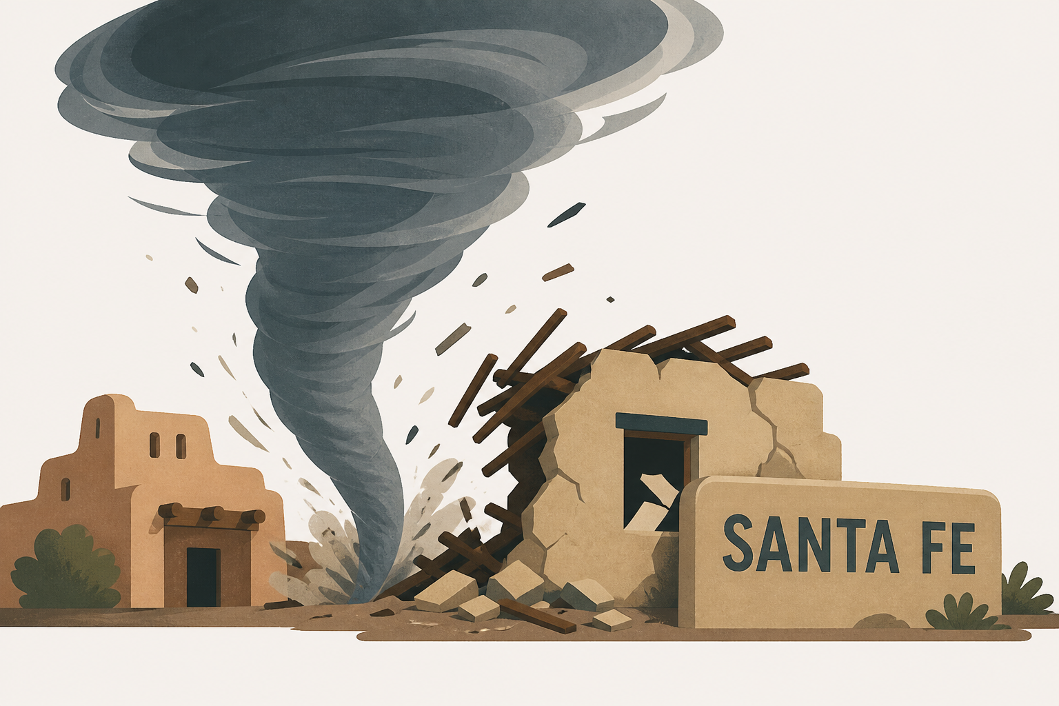 'Tornado' causes significant wind and storm damage in Santa Fe