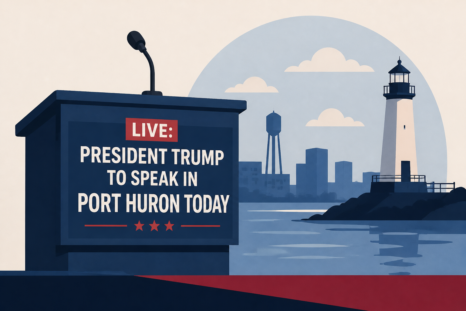 Live: President Trump to speak in Port Huron today
