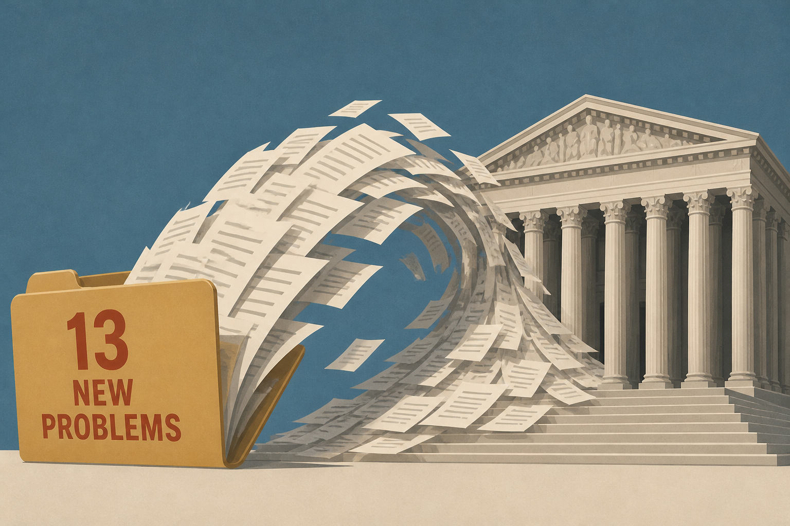 Trump floods Supreme Court with 13 new problems in unprecedented legal blitz