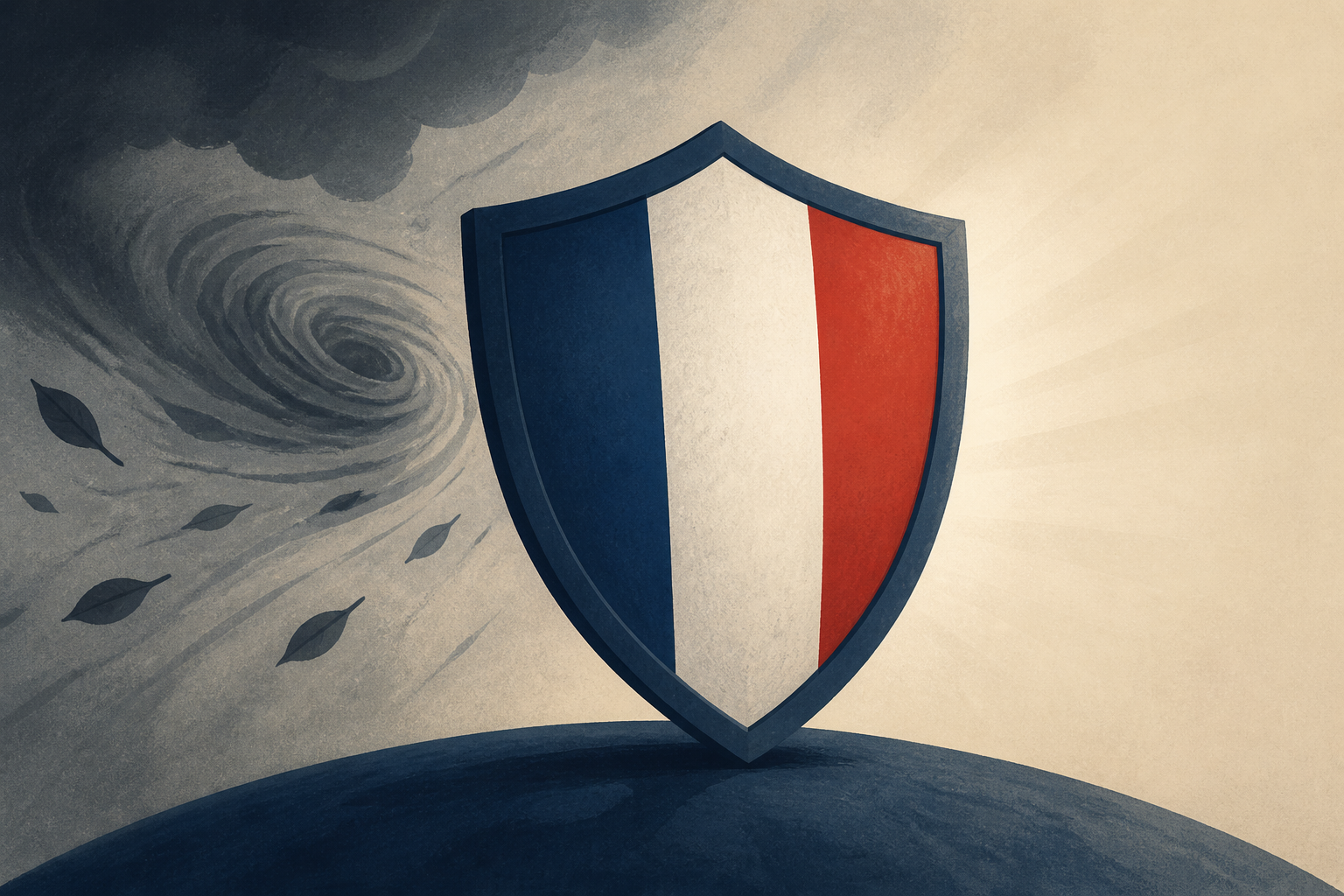 Le Pen casts herself as protector of France as troubles swirl