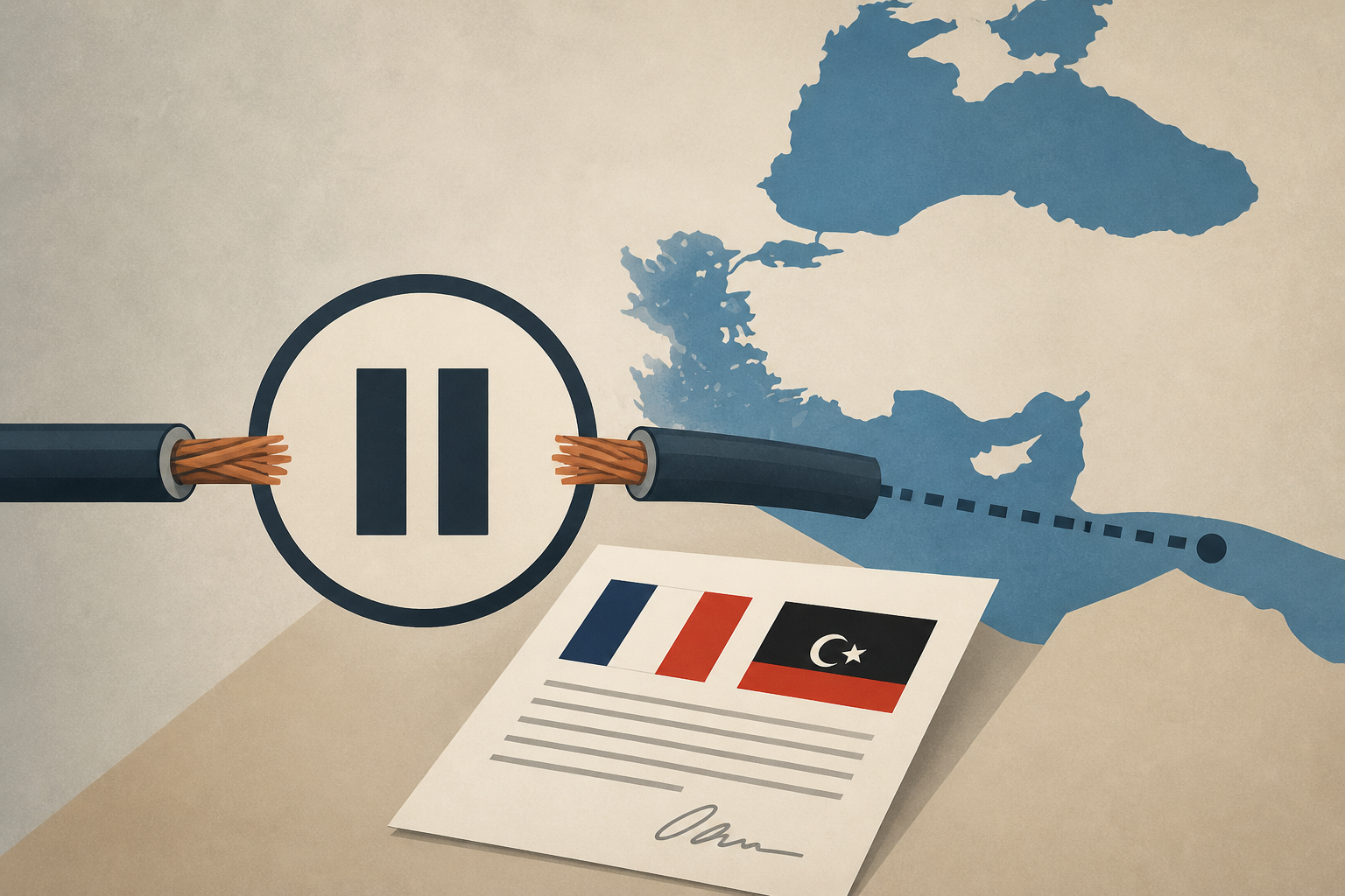 France reportedly mulls postponing Med grid after Türkiye-Libya deal