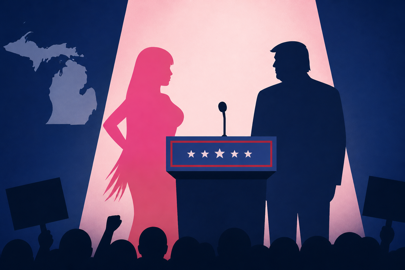 Nicki Minaj joins Trump onstage at Michigan rally
