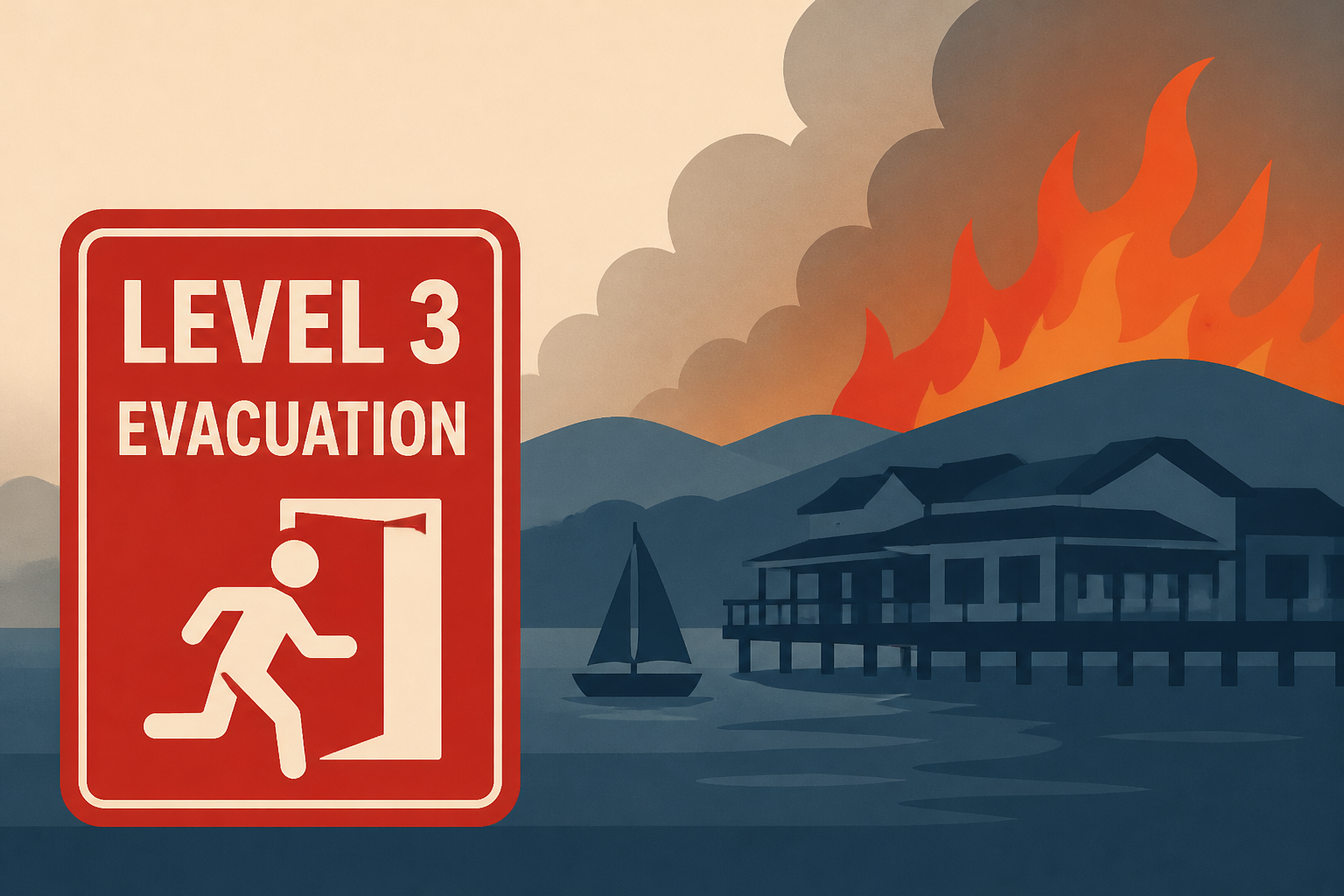 Level 3 evacuation issued near Newport Bayfront due to fire
