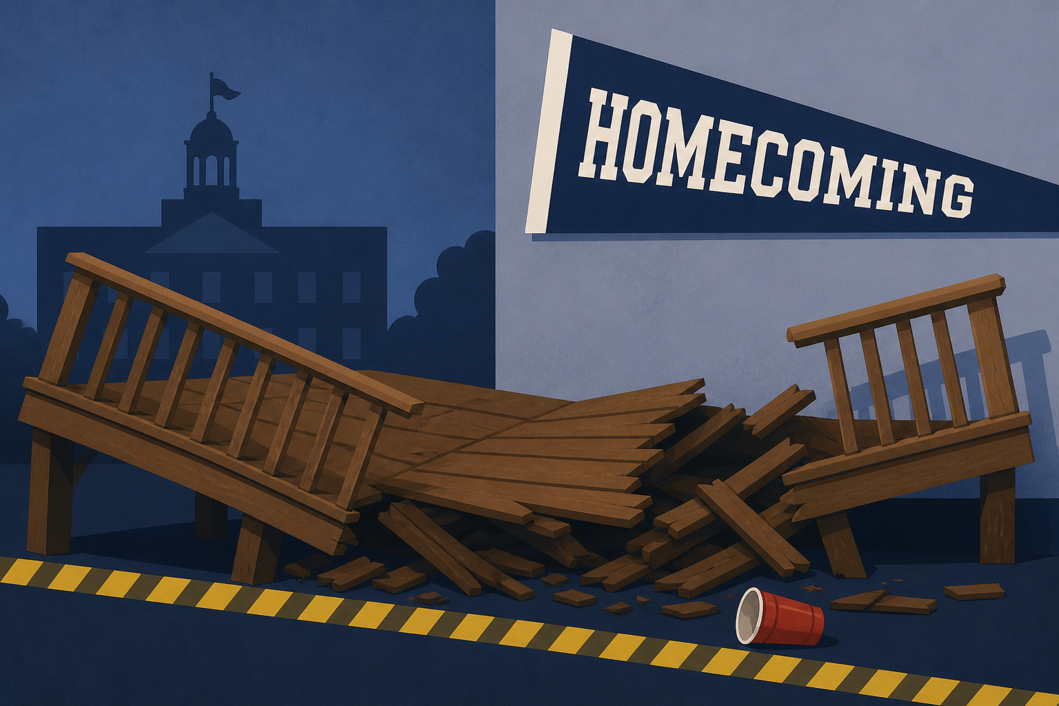 28 injured after deck collapses at college homecoming party