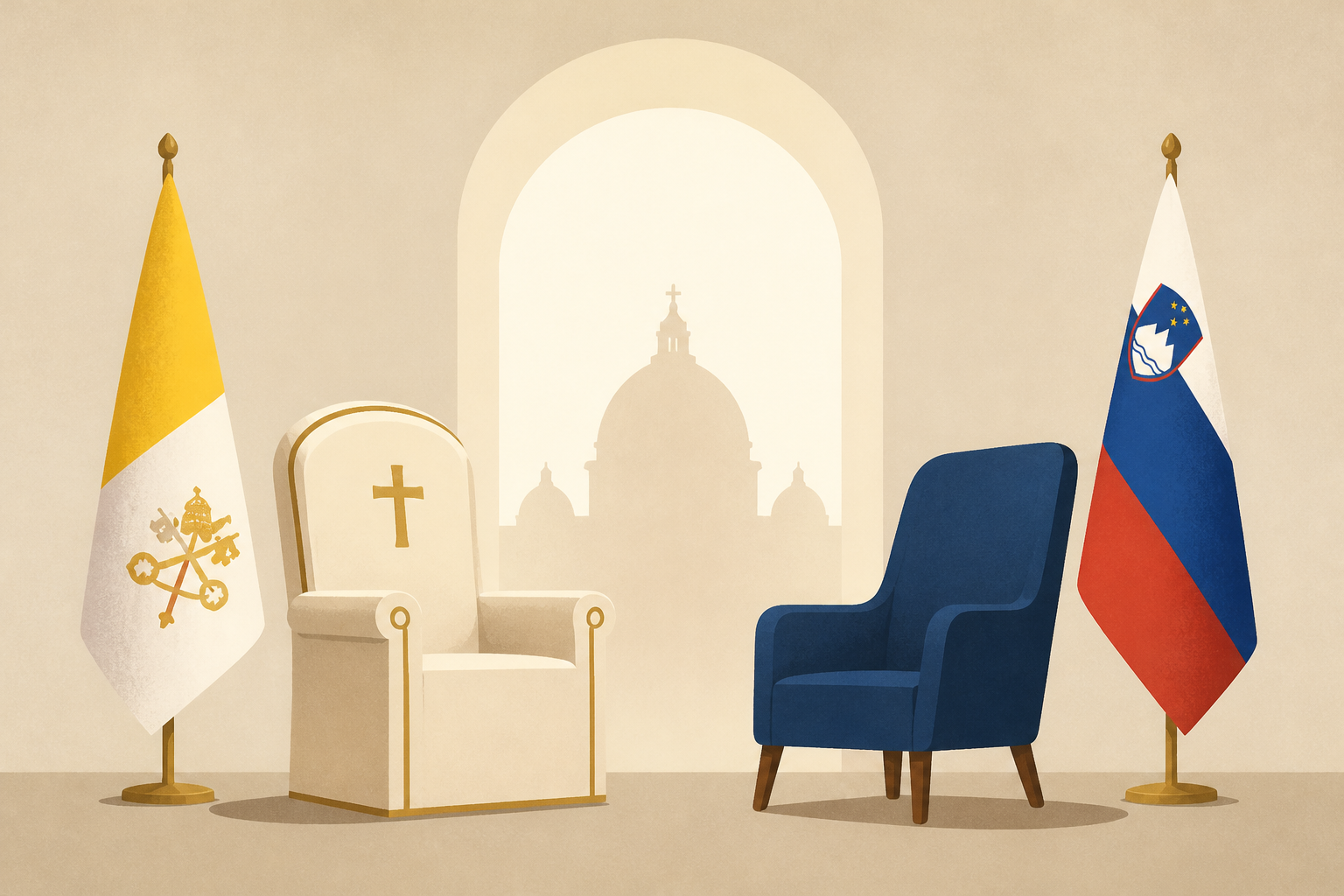 Pope Leo XIV receives the President of the Republic of Slovenia