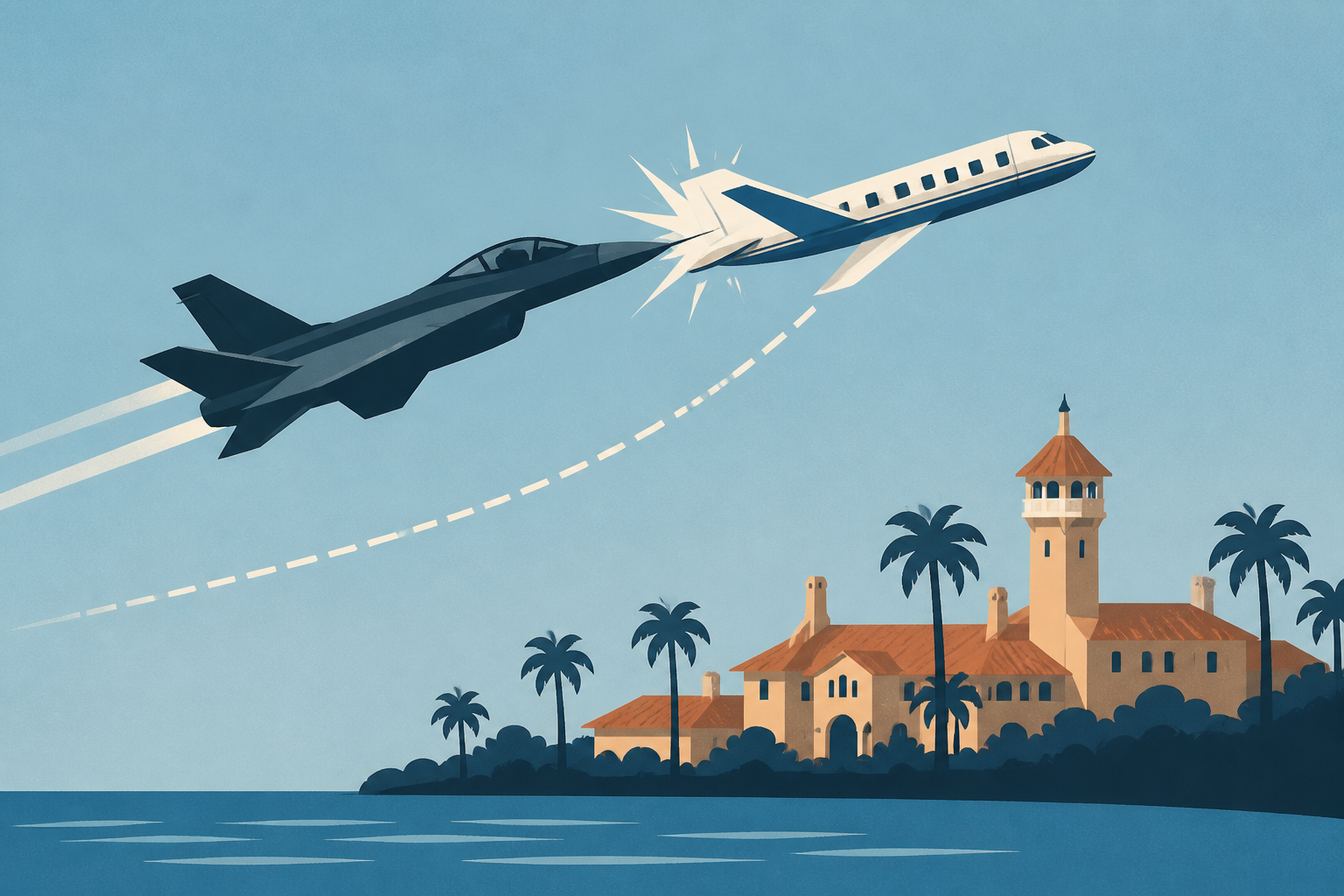 Fighter jet uses "headbutt maneuver" to intercept plane near Trump's Mar-a-Lago resort