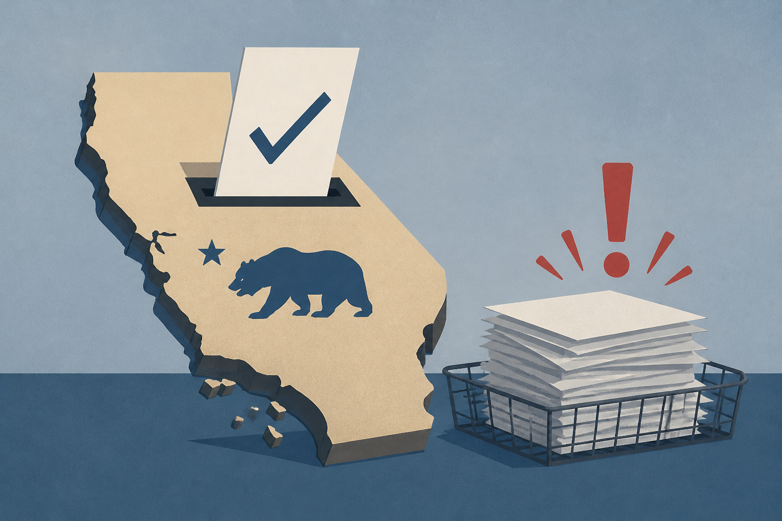 California processes ballots. Trump's Justice Department panics