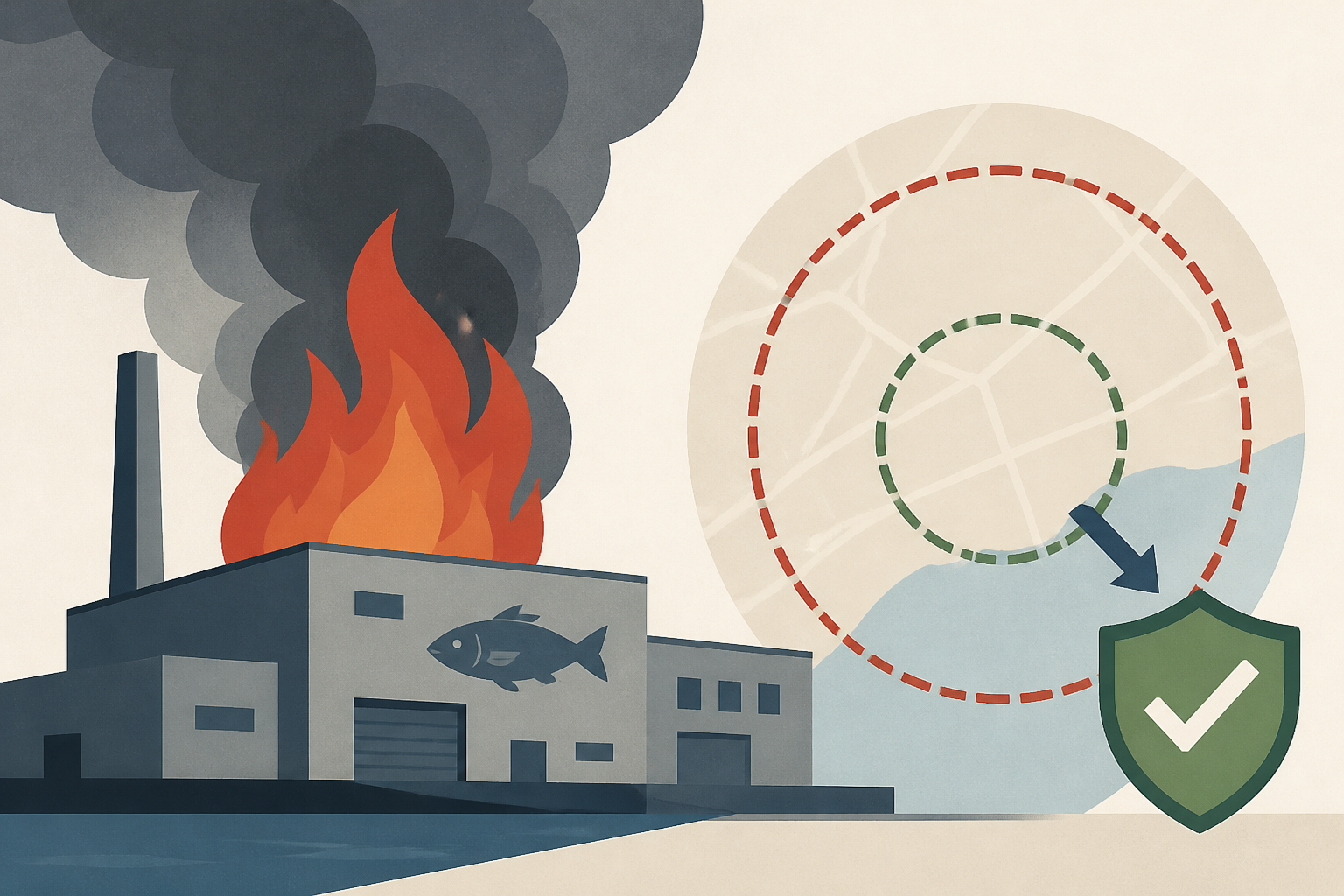 Fire ongoing at Newport seafood plant as evacuation zone shrinks; officials say no injuries