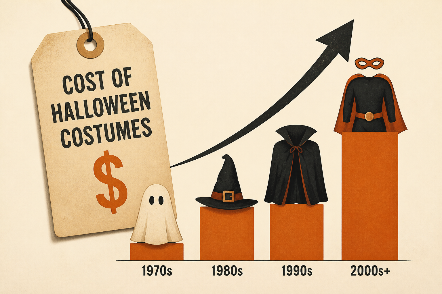 How much did Halloween costumes cost decades ago?