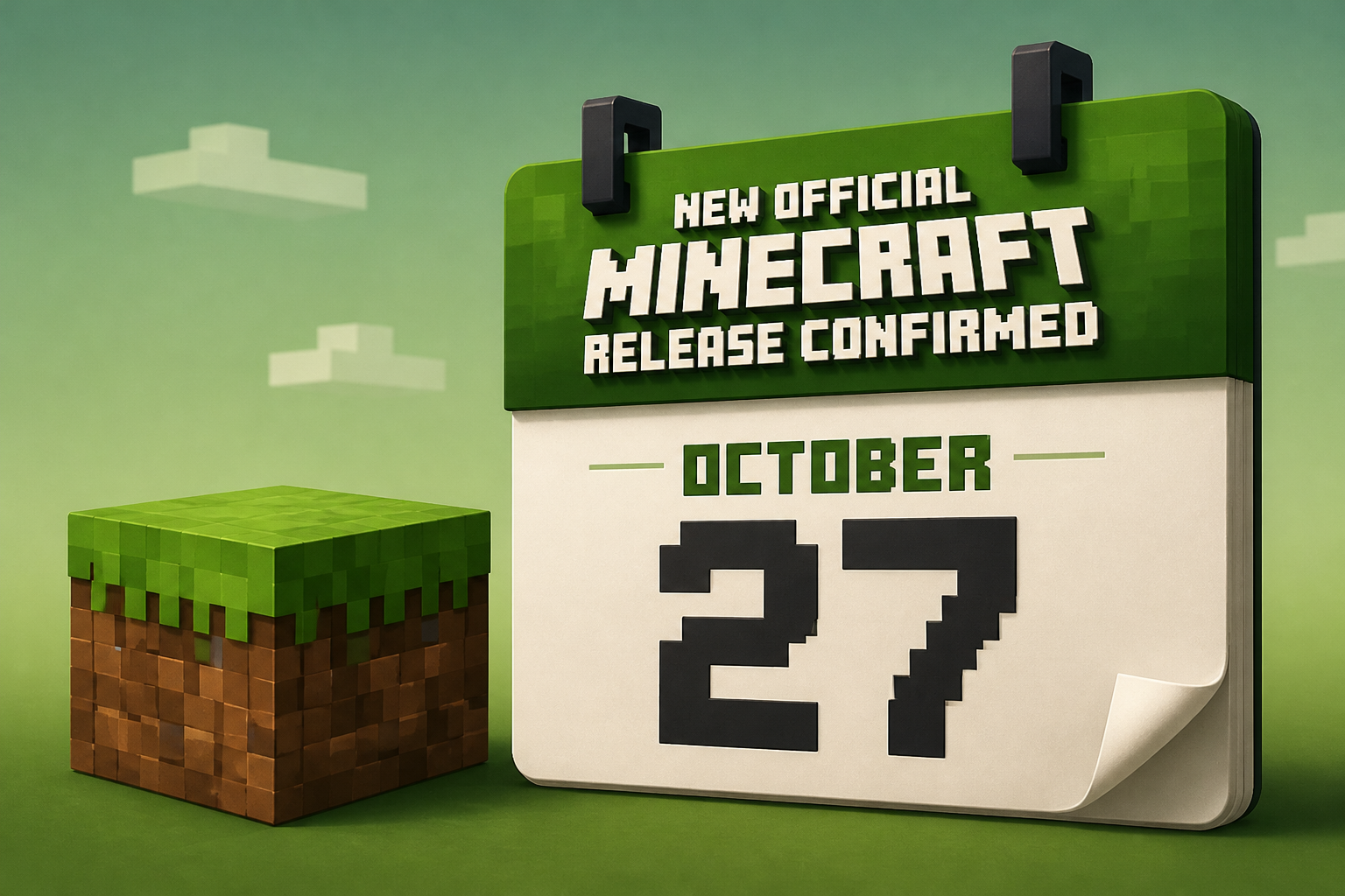 New Official Minecraft Release Confirmed for October 27