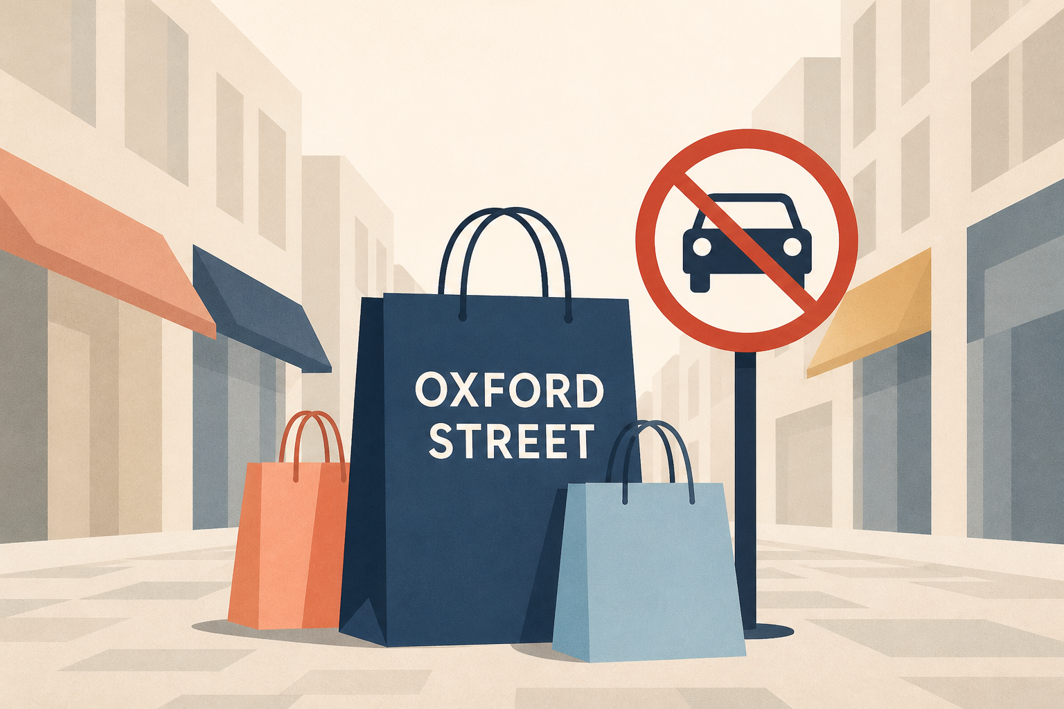 Oxford Street fills with shoppers on first traffic