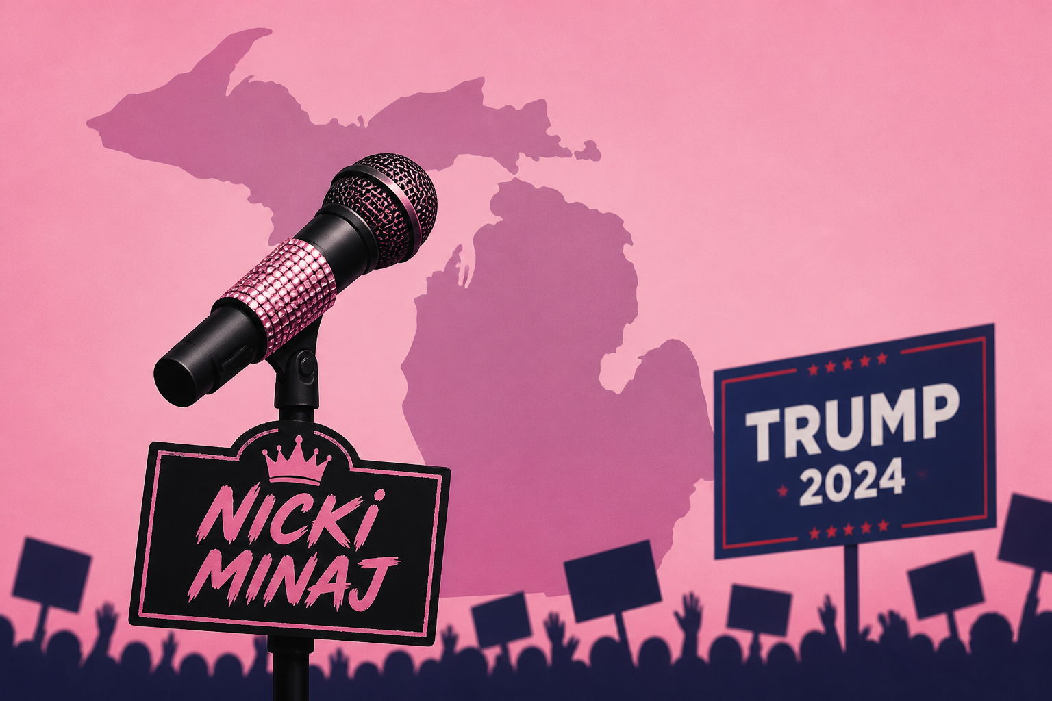 Nicki Minaj backs Trump at Michigan rally, pledges continued support